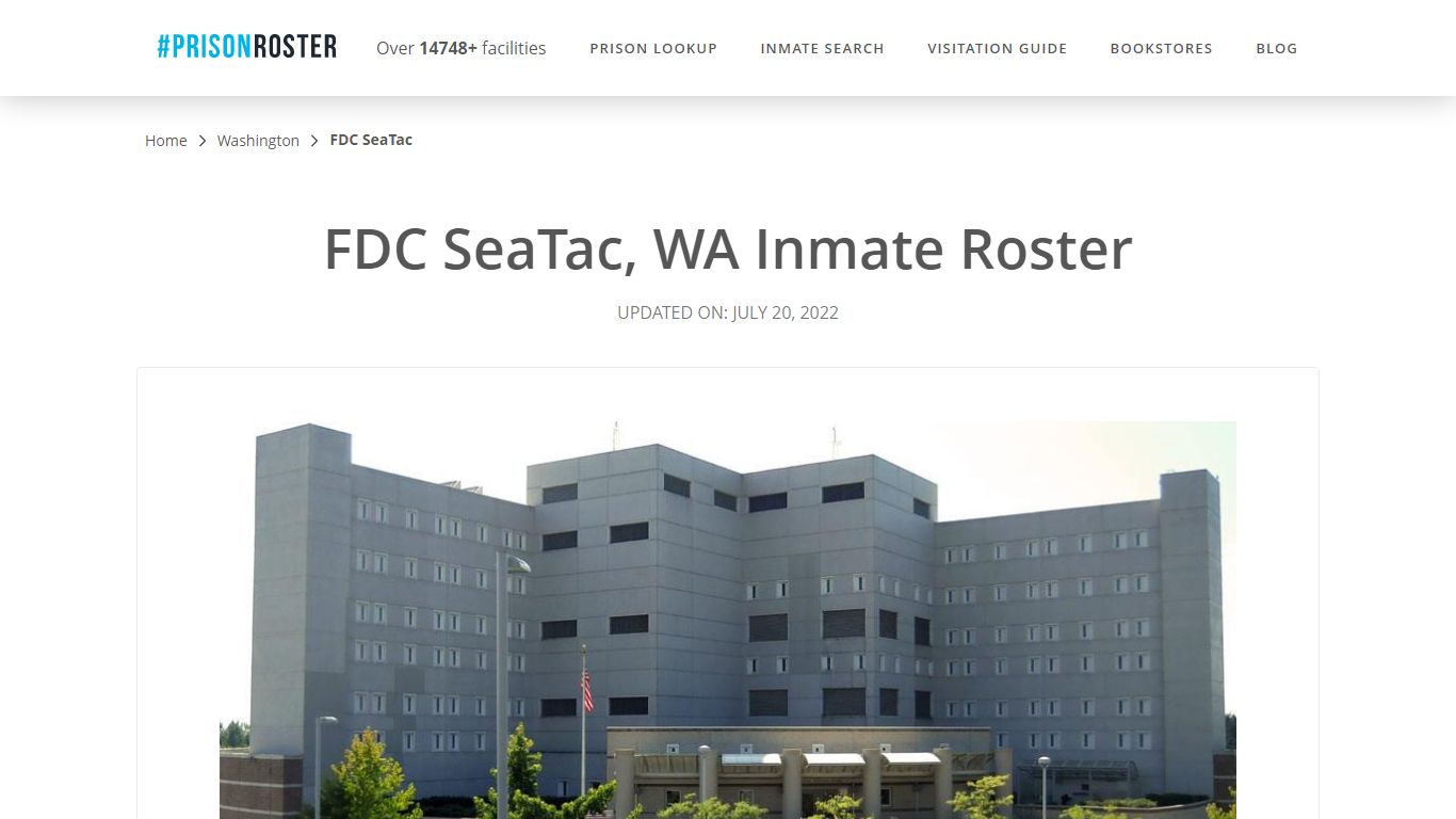 FDC SeaTac, WA Inmate Roster - Prisonroster